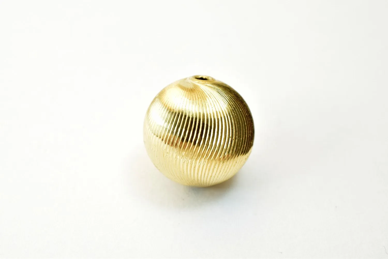 14K Gold Filled Look, 12mm Diamond Cut Round Bead, Premium Quality for Jewelry Making and Crafting