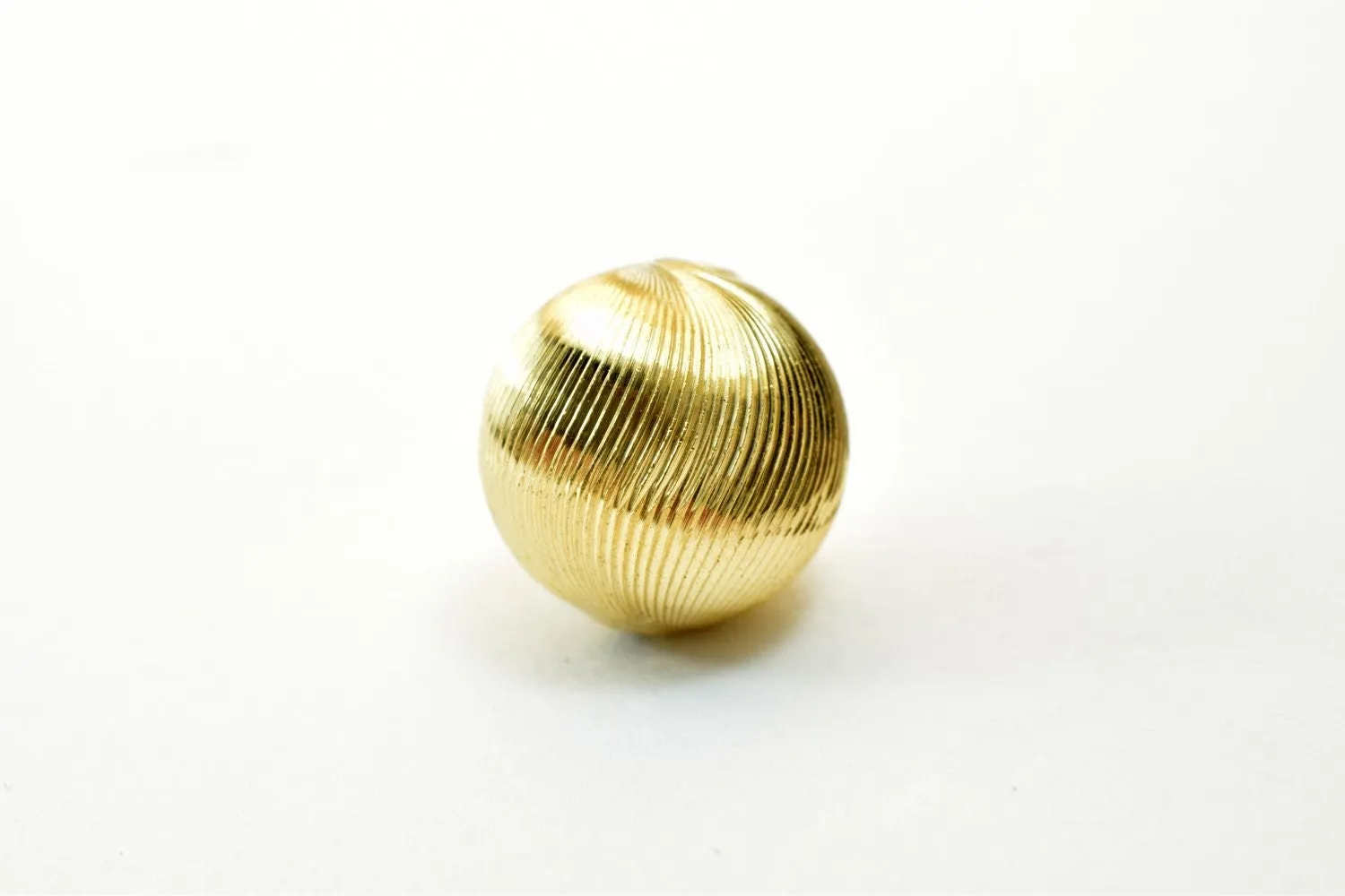 14K Gold Filled Look, 12mm Diamond Cut Round Bead, Premium Quality for Jewelry Making and Crafting