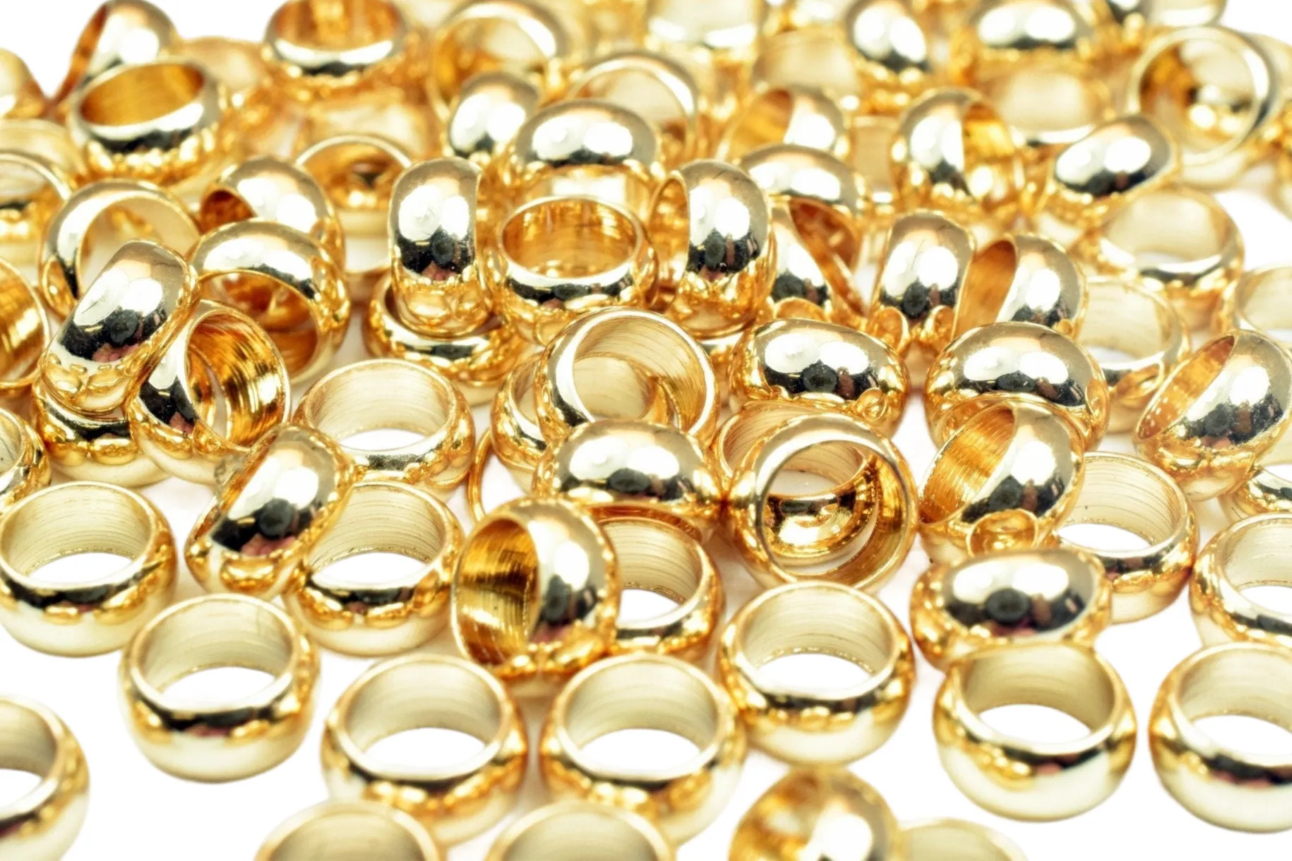 18K Gold Filled Look, Roundel Spacer Beads 6x3mm - Elegant Findings for Jewelry Makers - High-Quality Craft Supplies