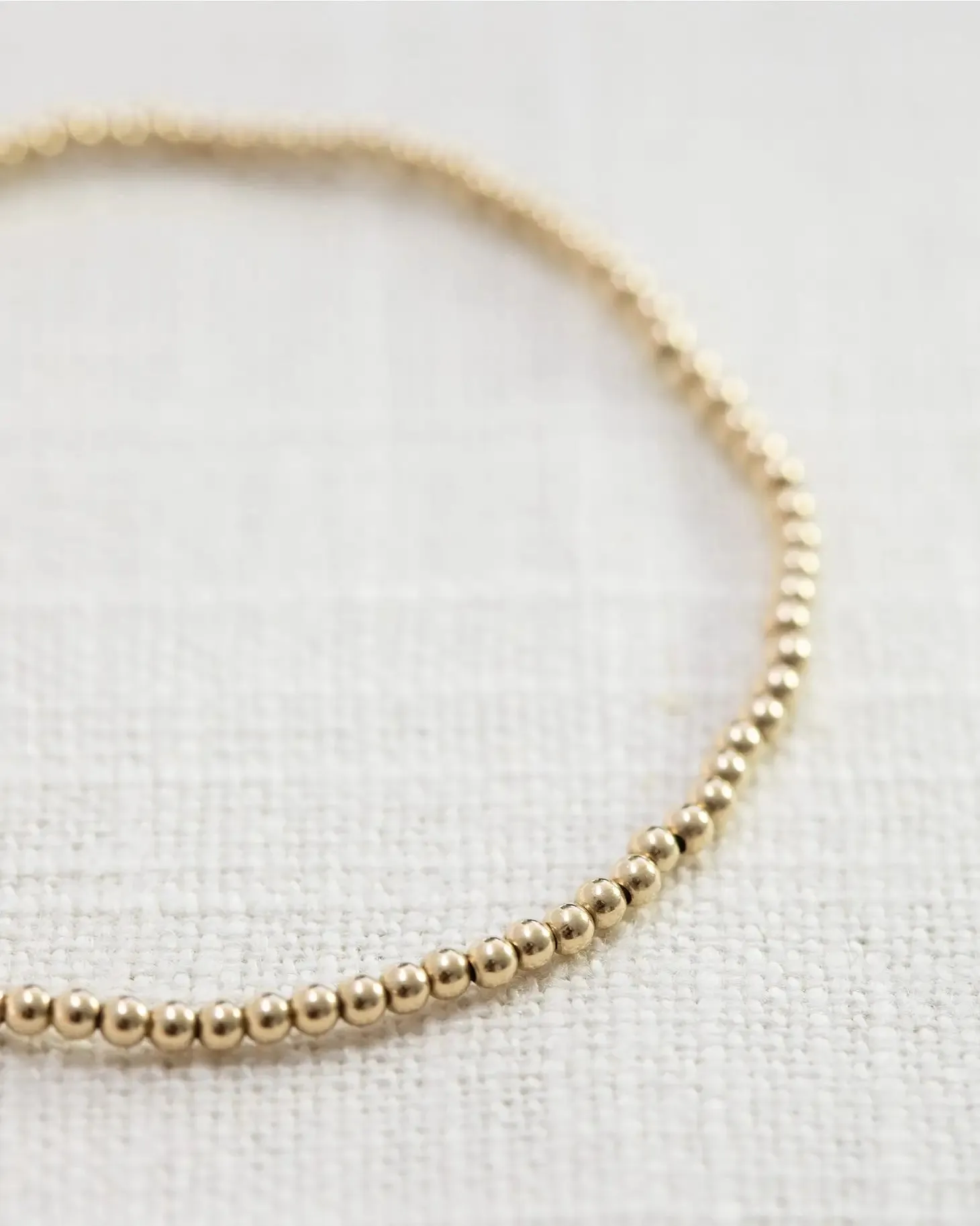 2MM Gold-filled Bead Bracelet