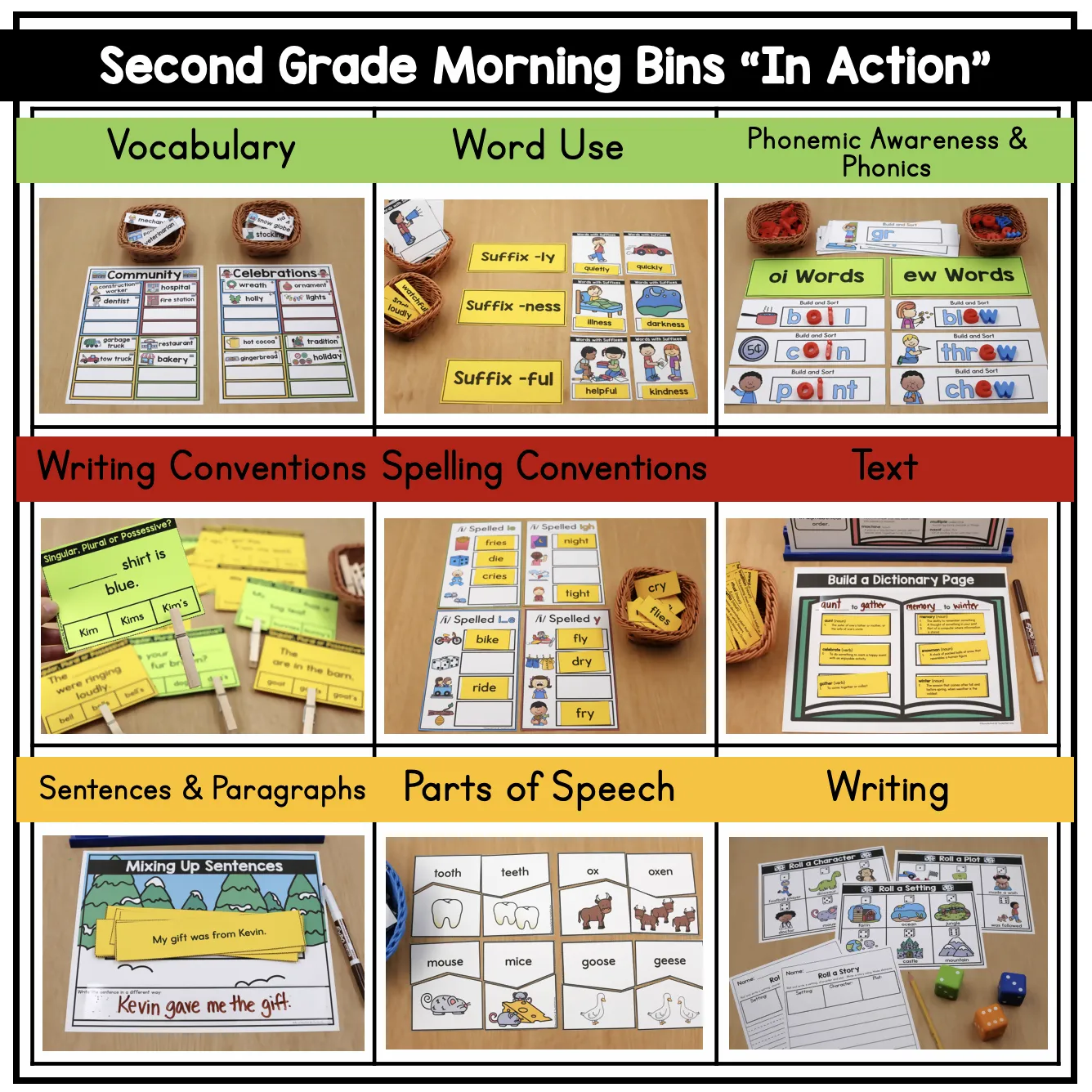 2nd Grade December Morning Bins