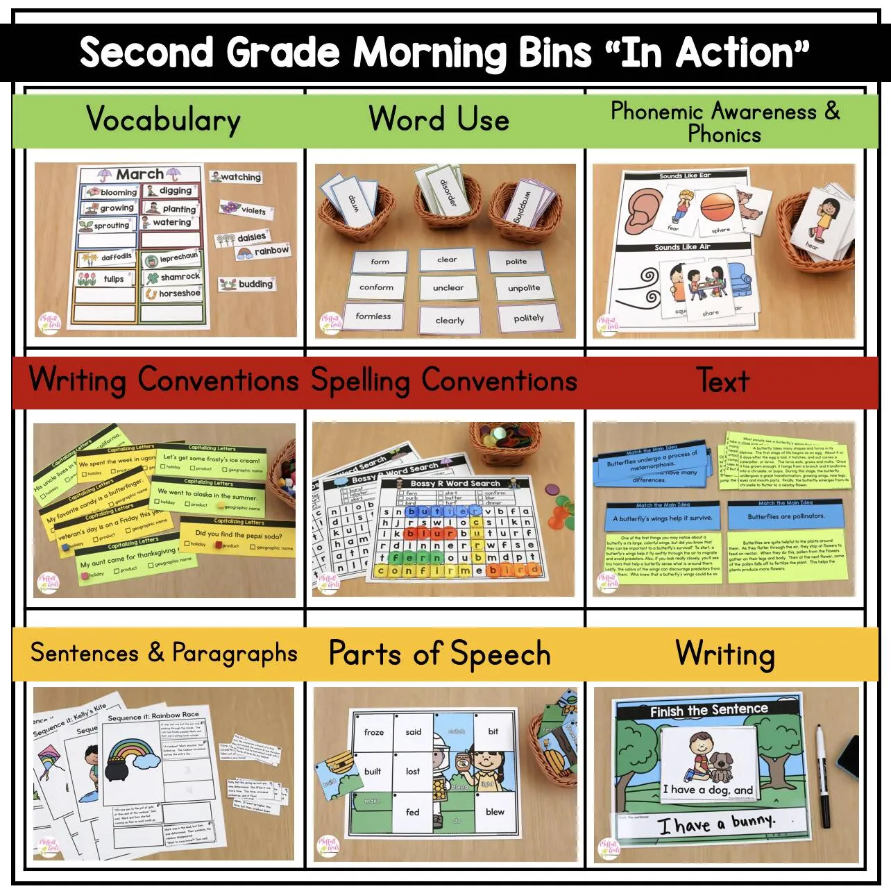 2nd Grade March Morning Bins