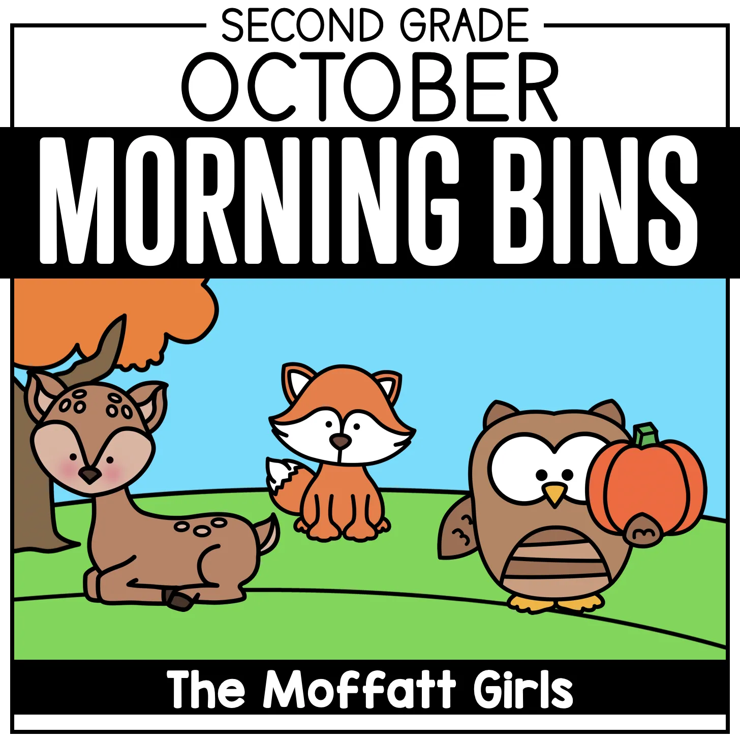 2nd Grade October Morning Bins | Printable Classroom Resource | The Moffatt Girls