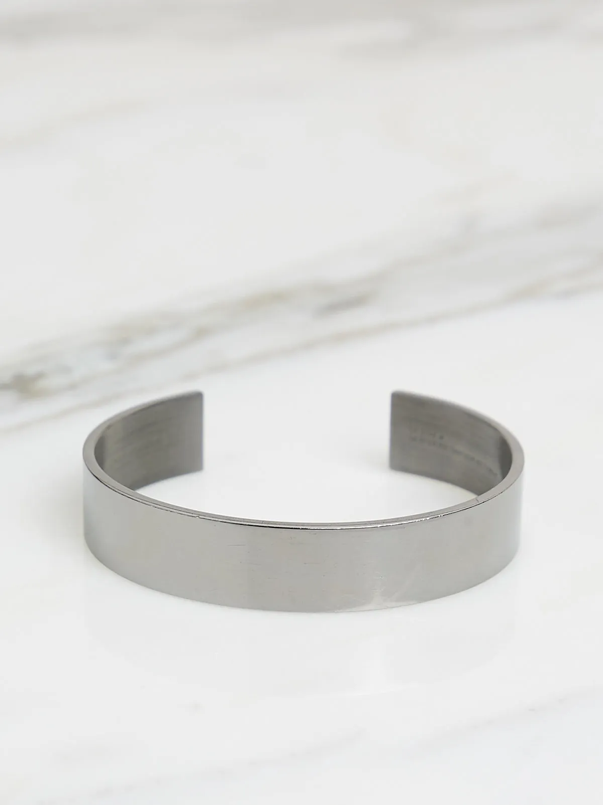 41g Ribbon Bracelet in Sterling Silver with Polished Ruthenium