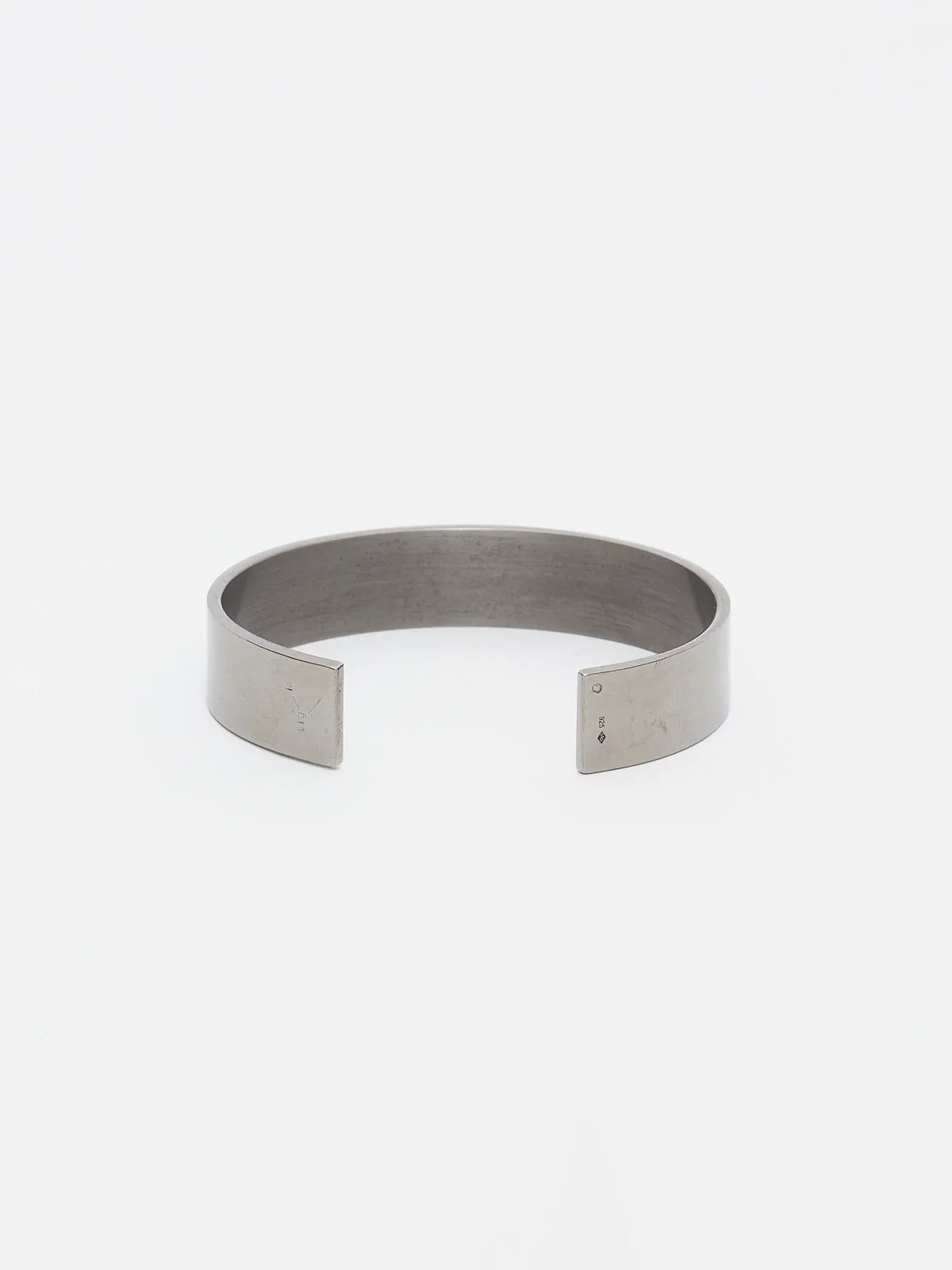 41g Ribbon Bracelet in Sterling Silver with Polished Ruthenium