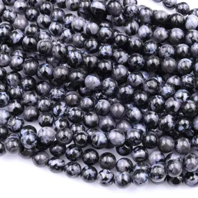 AAA Indigo Gabbro 6mm 8mm 10mm Round Beads Aka Mystic Merlinite 15.5" Strand