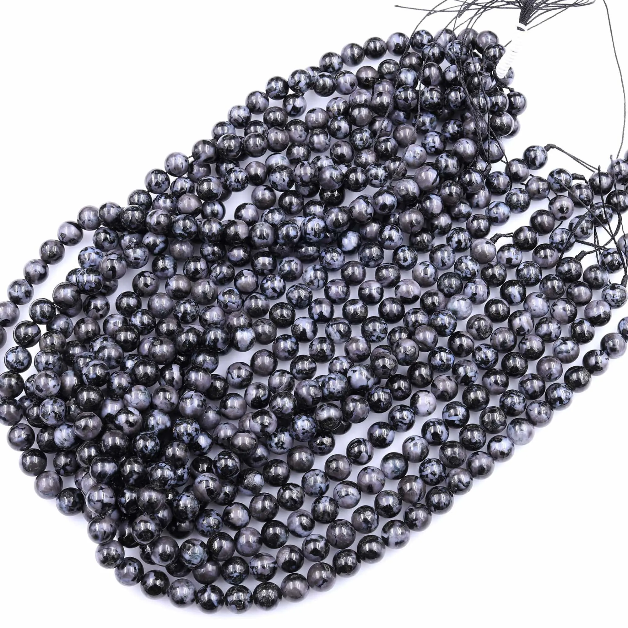 AAA Indigo Gabbro 6mm 8mm 10mm Round Beads Aka Mystic Merlinite 15.5" Strand