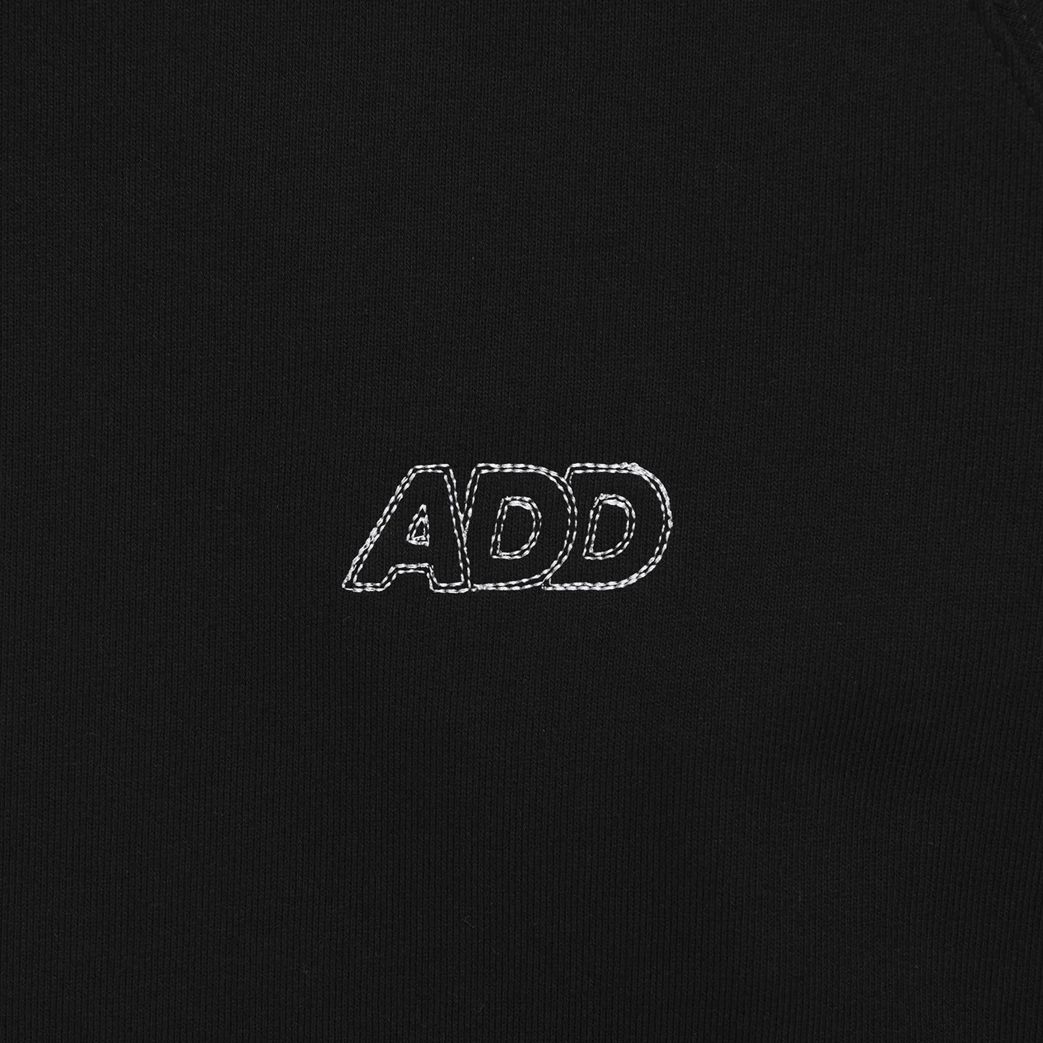 ADD Raglan Flap Logo Hoodie Black