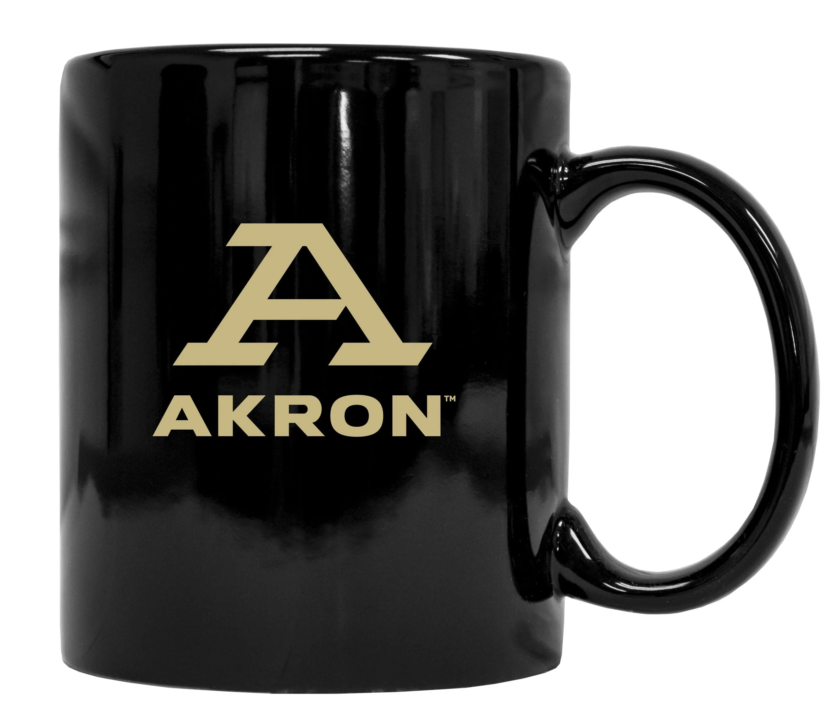 Akron Zips Black Ceramic NCAA Fan Mug 2-Pack (Black) Officially Licensed Collegiate Product