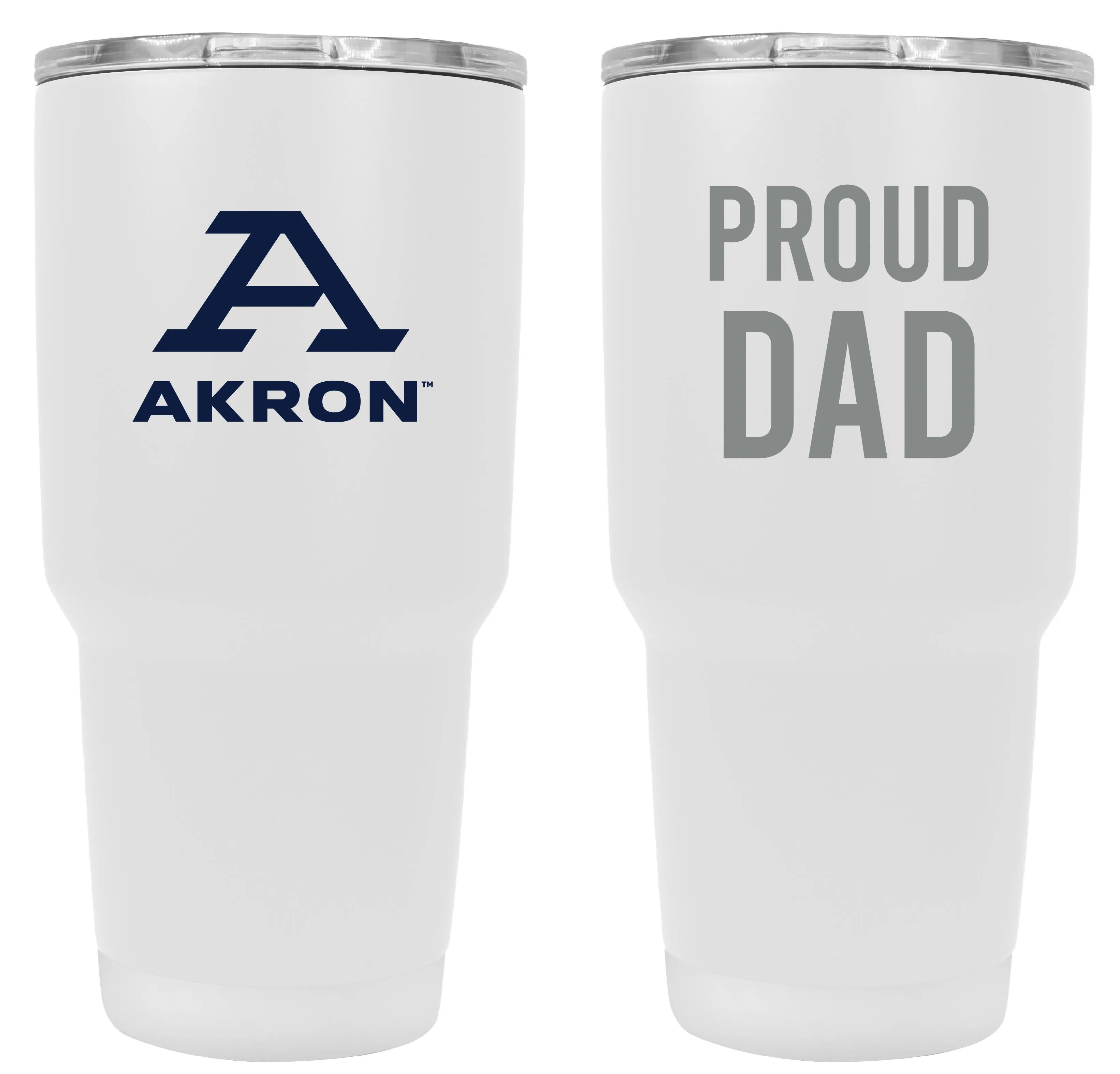 Akron Zips Proud Dad 24 oz Insulated Stainless Steel Tumbler White