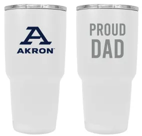 Akron Zips Proud Dad 24 oz Insulated Stainless Steel Tumbler White