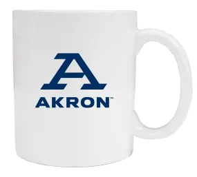 Akron Zips White Ceramic NCAA Fan Mug 2-Pack (White) Officially Licensed Collegiate Product