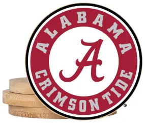 Alabama Crimson Tide Coaster Wooden 3.5 x 3.5-Inch 4 Pack Officially Licensed Collegiate Product