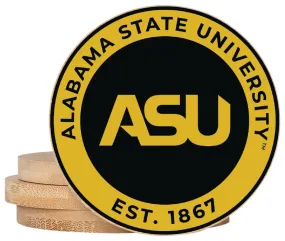 Alabama State University Coaster Wooden 3.5 x 3.5-Inch 4 Pack Officially Licensed Collegiate Product