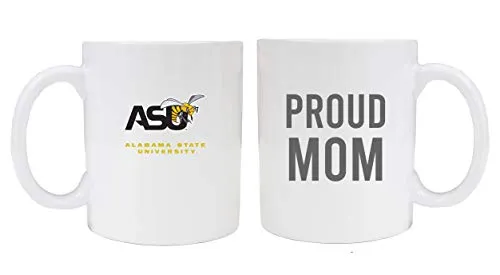 Alabama State University Proud Mom Ceramic Coffee Mug - White