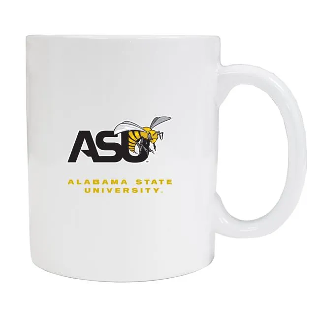 Alabama State University White Ceramic NCAA Fan Mug 2-Pack (White)