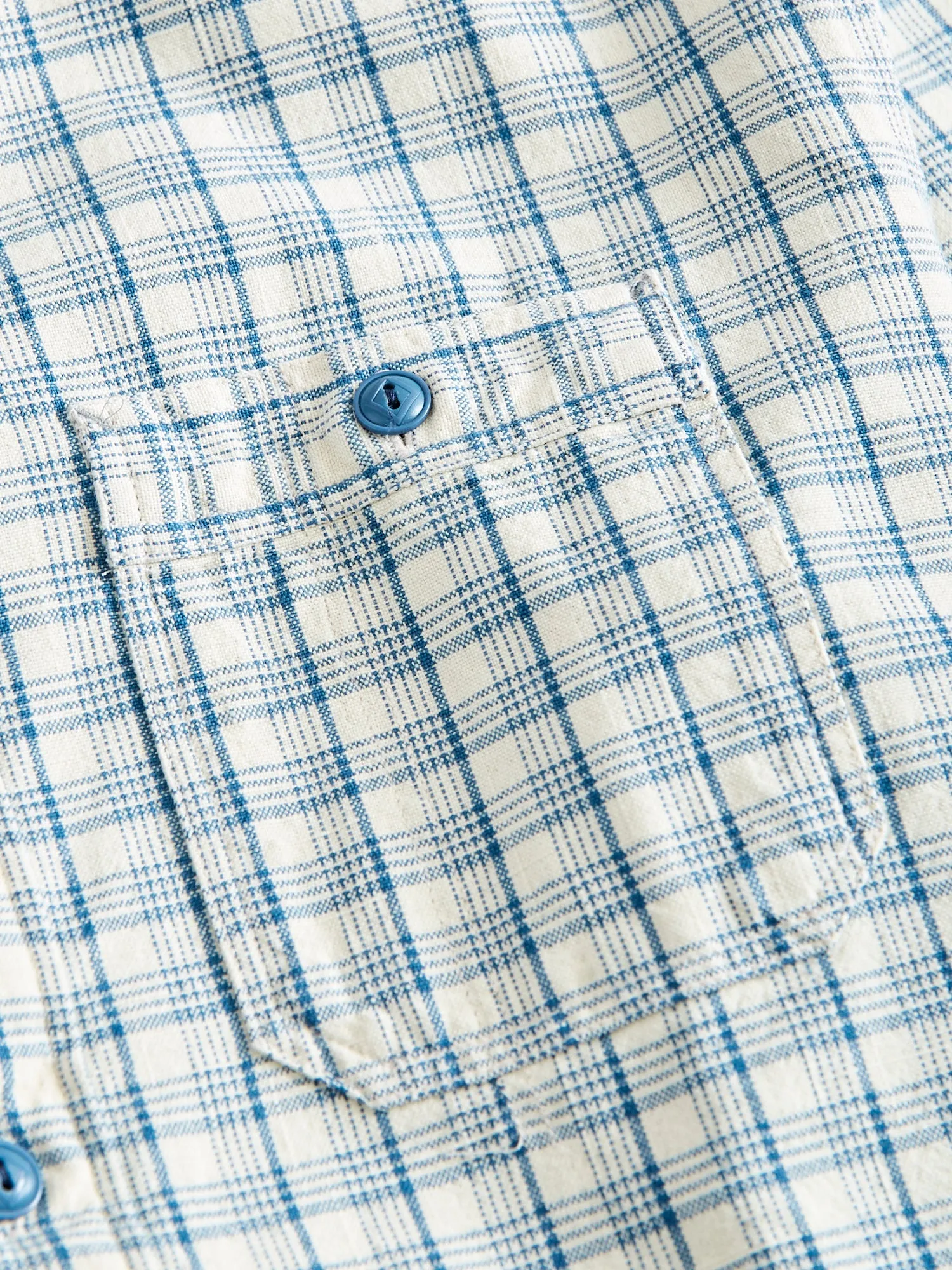 Alaska Plaid Workshirt in Cream/Blue