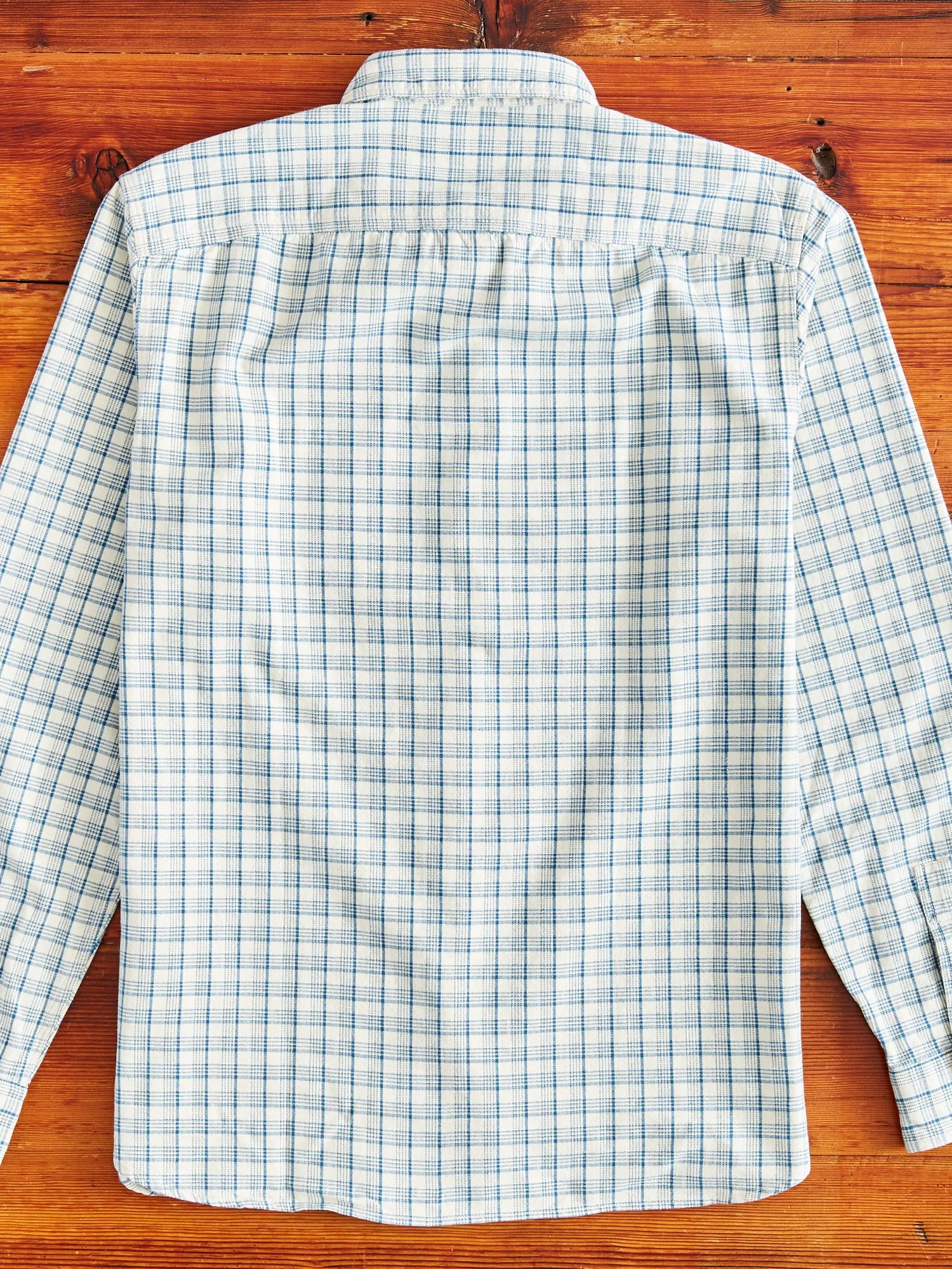 Alaska Plaid Workshirt in Cream/Blue