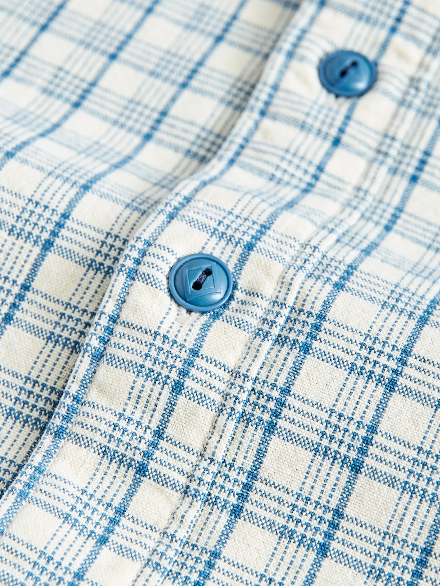 Alaska Plaid Workshirt in Cream/Blue