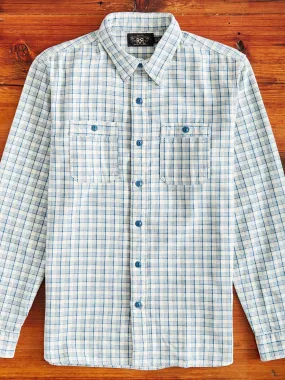 Alaska Plaid Workshirt in Cream/Blue