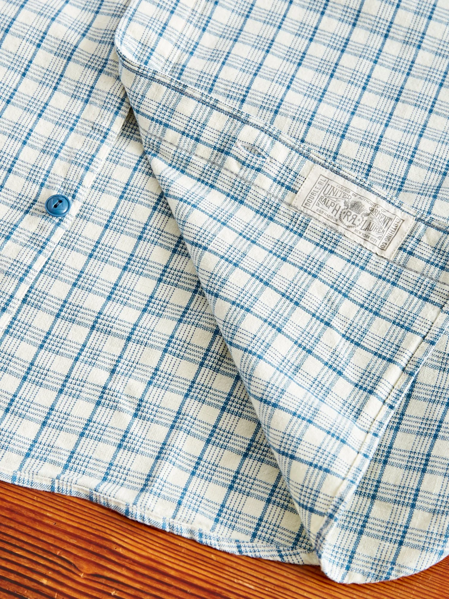 Alaska Plaid Workshirt in Cream/Blue