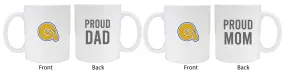 Albany State University Proud Mom And Dad White Ceramic Coffee Mug 2 pack (White)