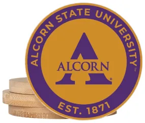 Alcorn State Braves Coaster Wooden 3.5 x 3.5-Inch 4 Pack Officially Licensed Collegiate Product