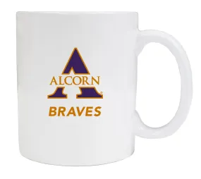 Alcorn State Braves White Ceramic NCAA Fan Mug 2-Pack (White)