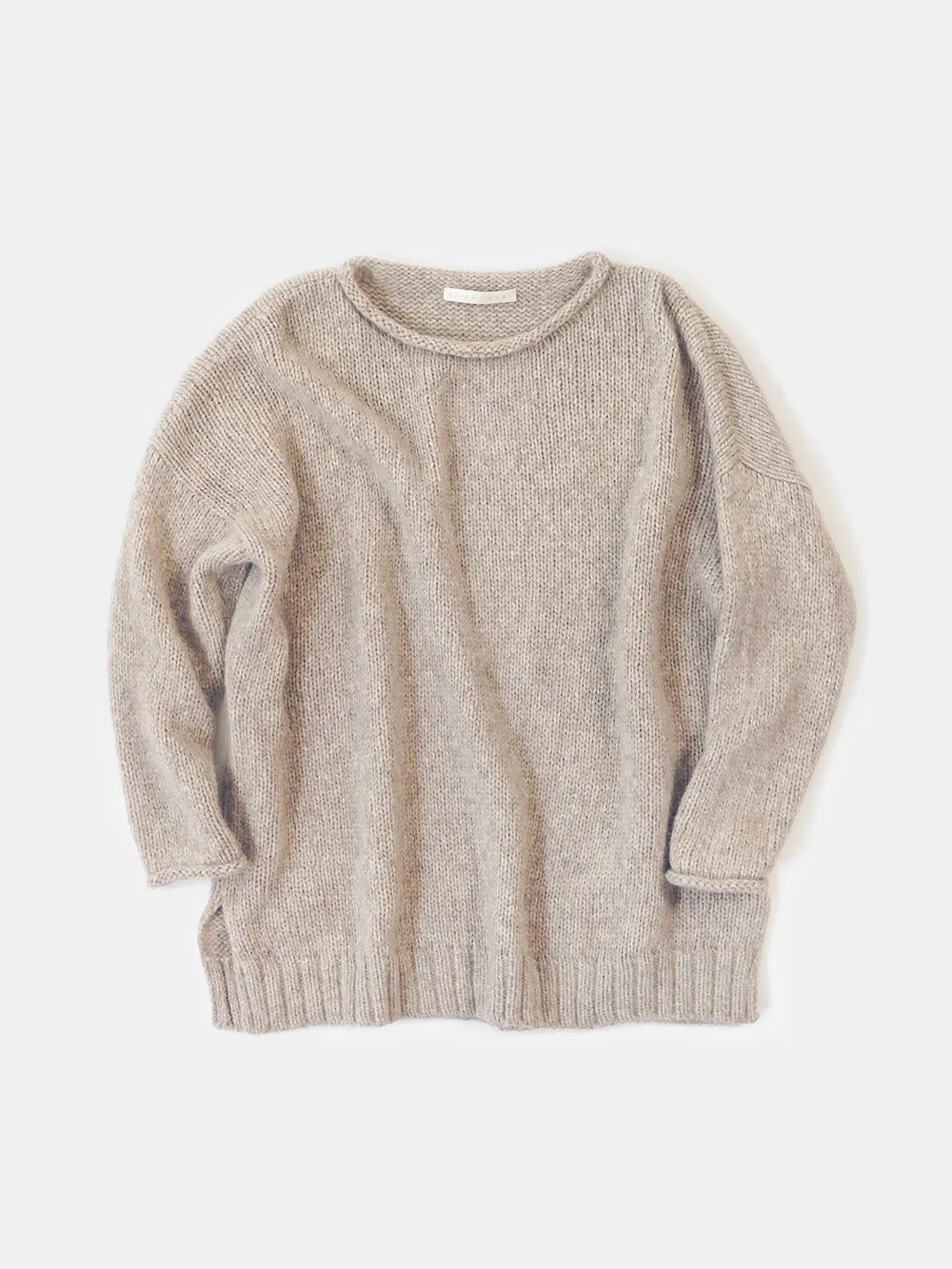 Alpaca Rollneck Sweater in Fawn