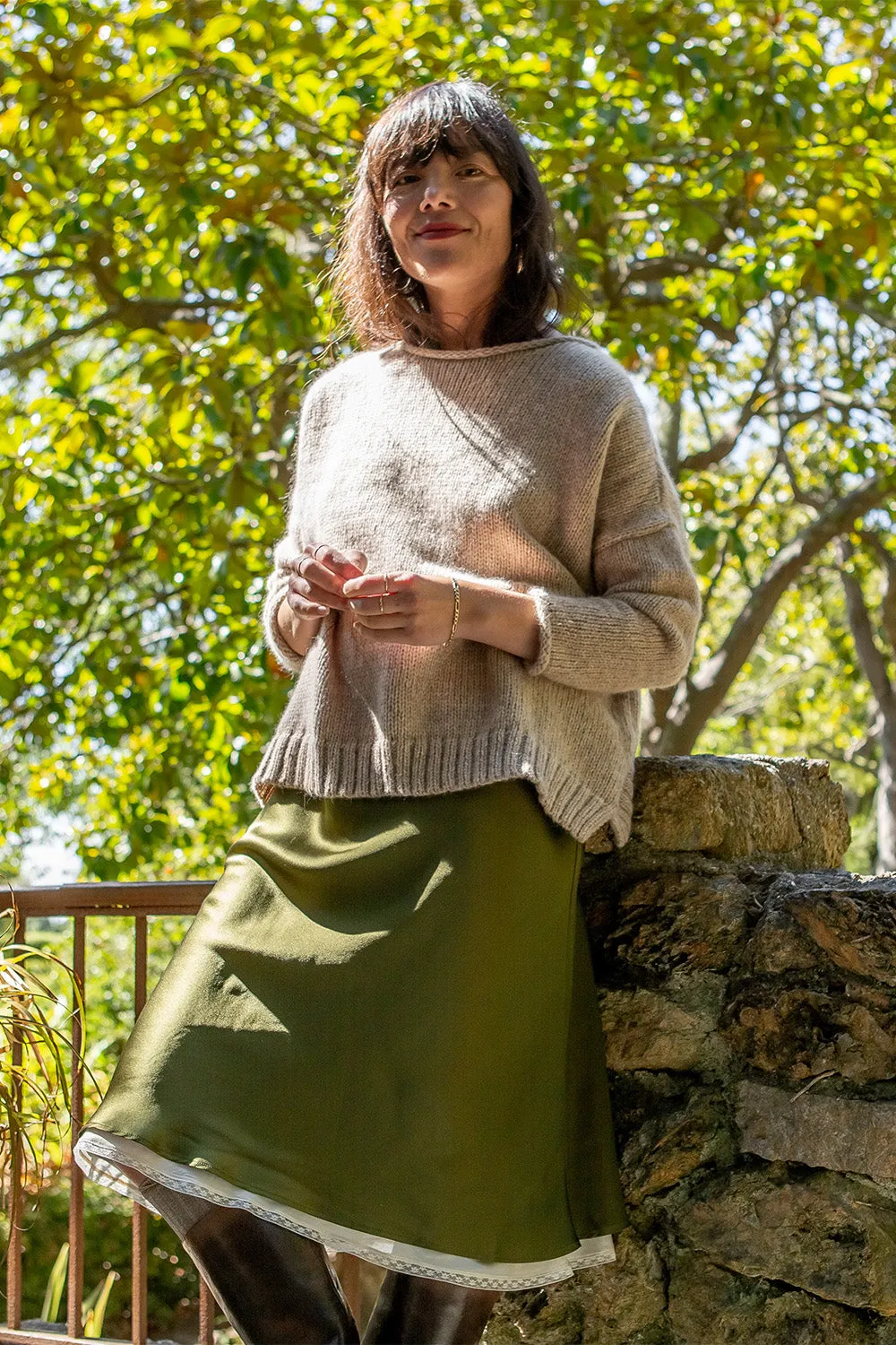 Alpaca Rollneck Sweater in Fawn