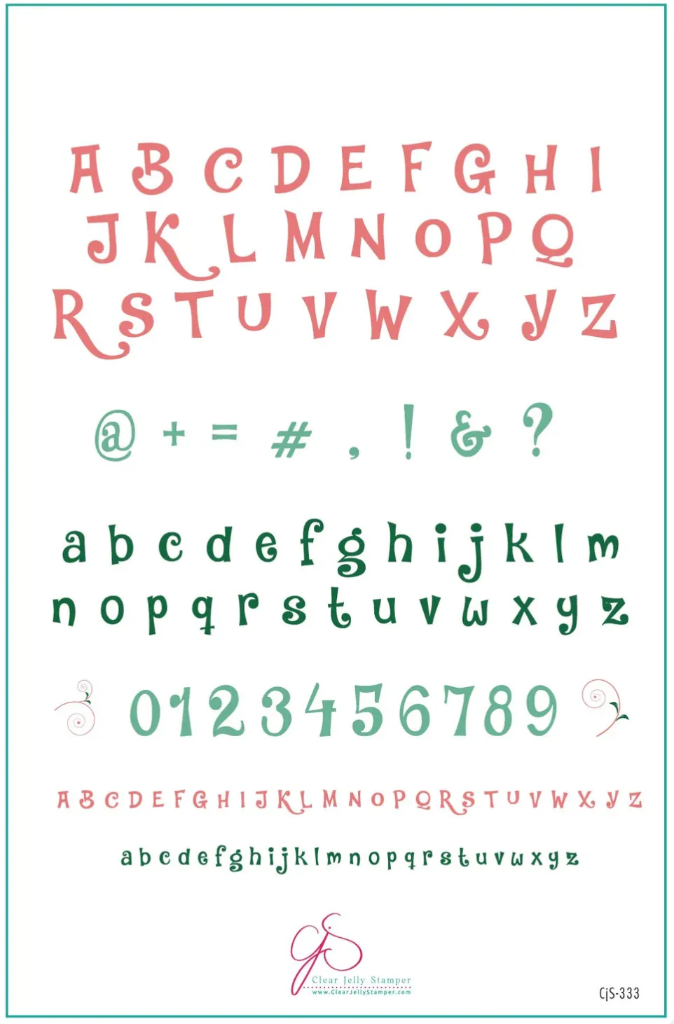 Alphabet - Jungle Boogie (CJS-333) - Clear Jelly Stamping Plate