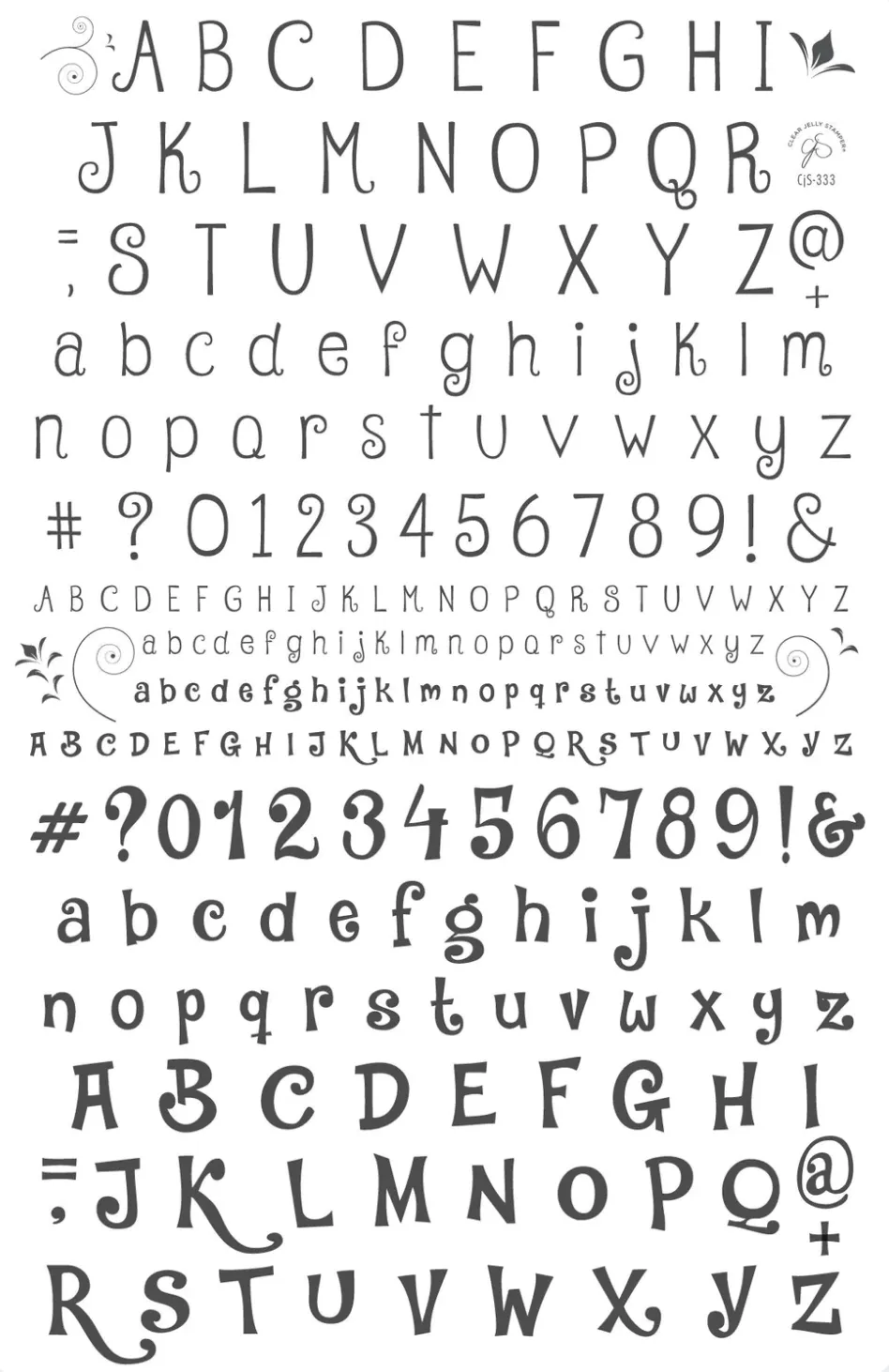 Alphabet - Jungle Boogie (CJS-333) - Clear Jelly Stamping Plate