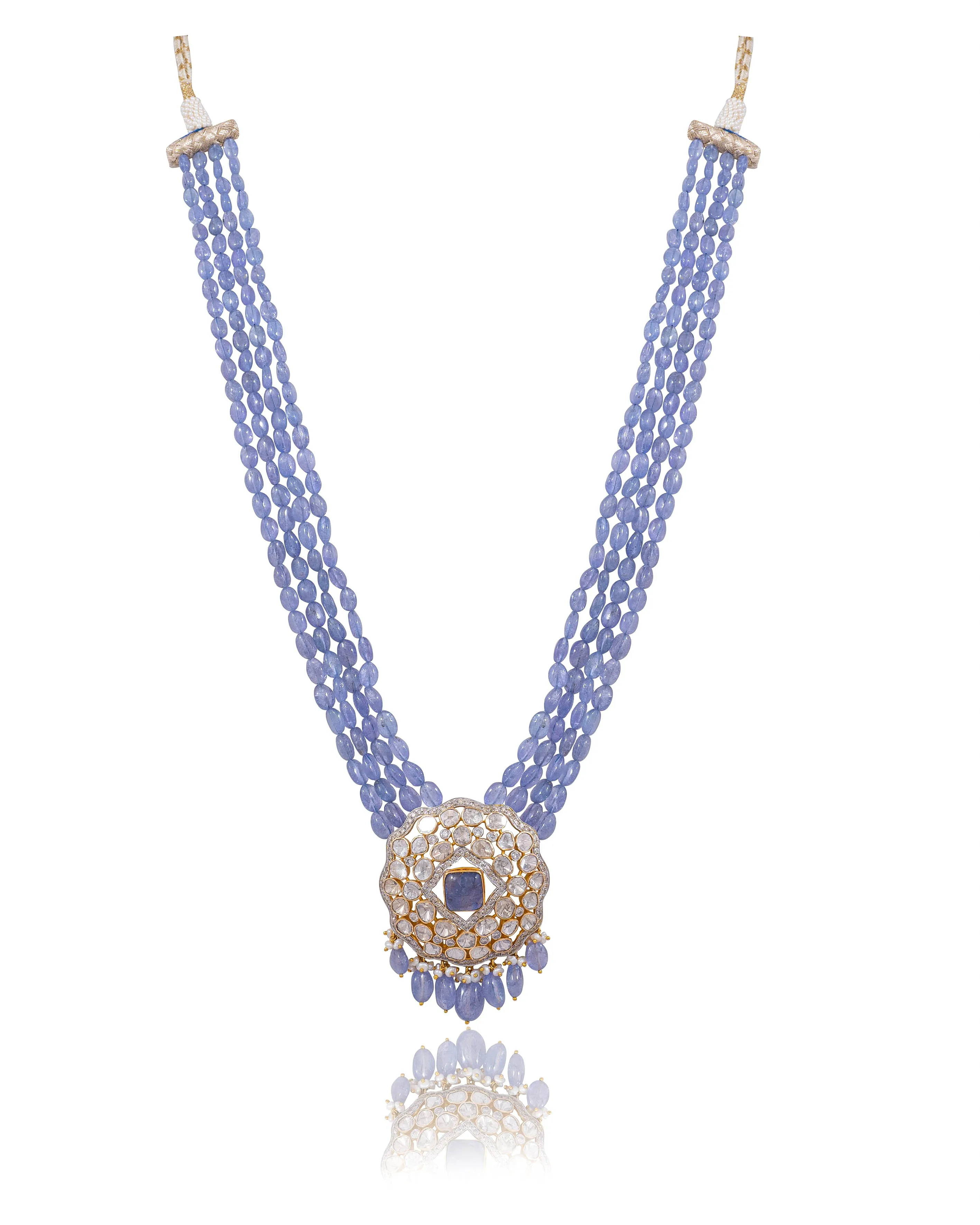 Amiya Polki And Diamond Bead Pendant