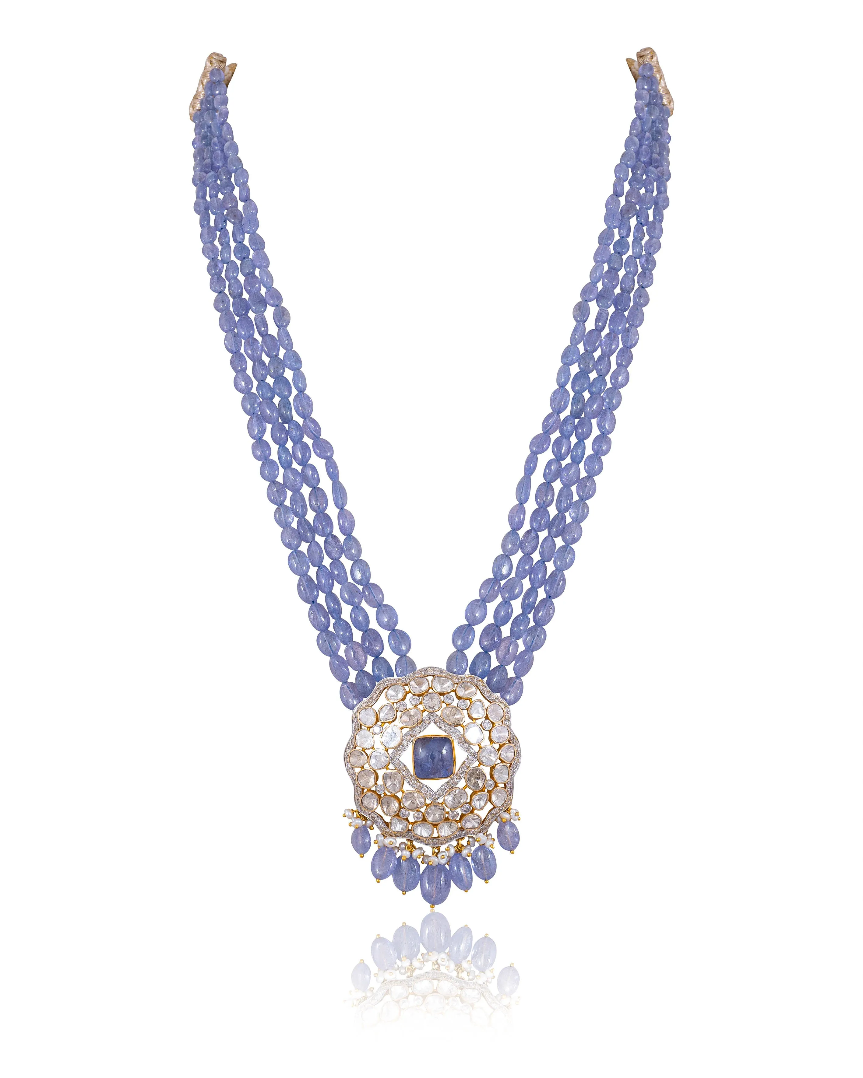 Amiya Polki And Diamond Bead Pendant