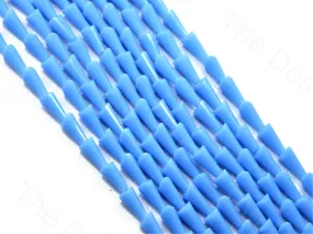 Aqua Blue Opaque Conical Crystal Beads (Wholesale)