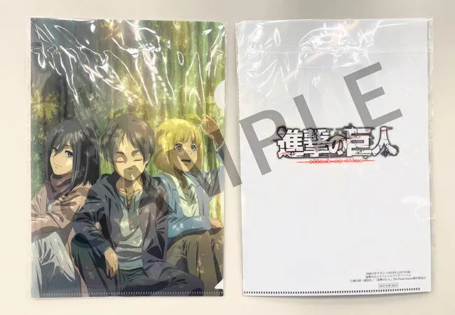 BESSATSU SHONEN MAGAZINE 2023/12 ATTACK ON TITAN - SHINGEKI NO KYOJIN   CLEAR FILE