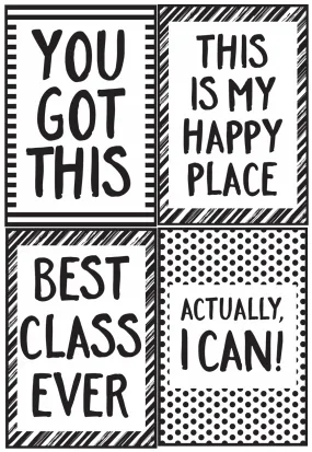 Black and White Poster Set | Just Teach  | UPRINT | Schoolgirl Style