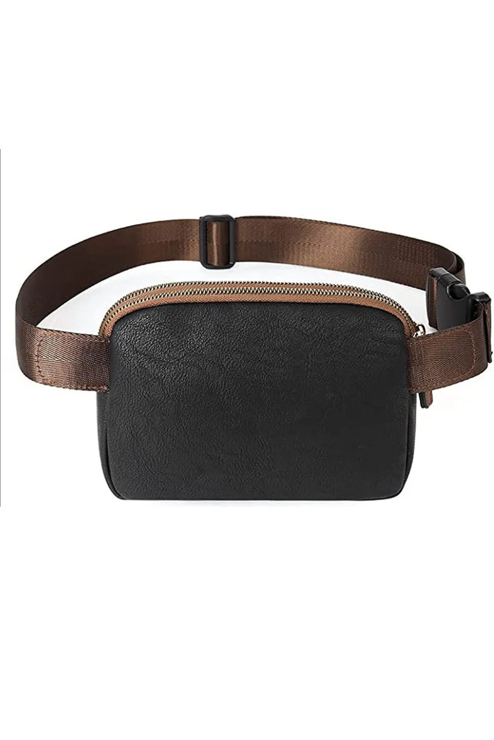 Black Minimalist Multi-zipped Crossbody Bag