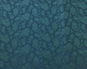 Blue And Green Paisley Lining 50% Viscose 50% Acetate