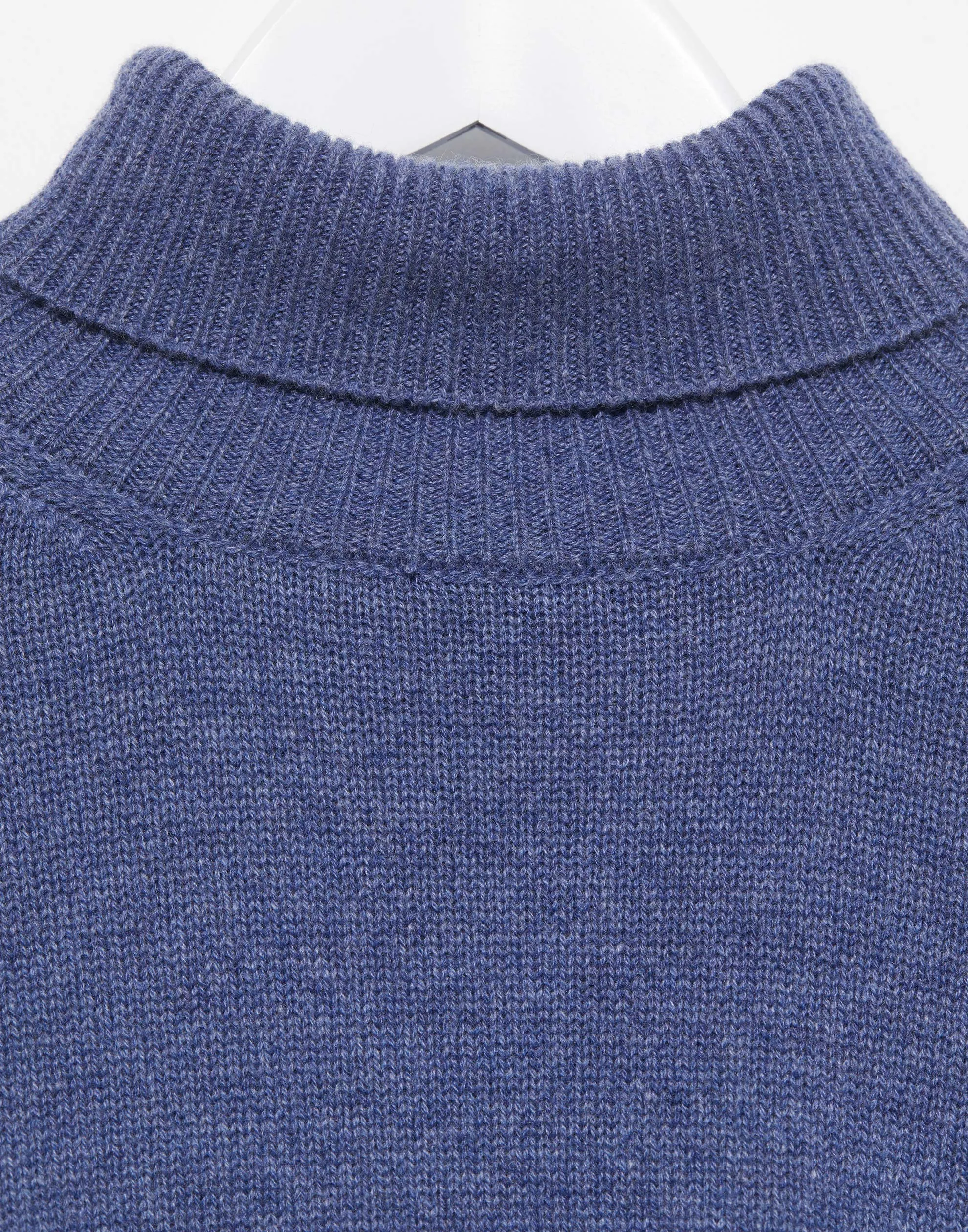 Blue Cashmere Turtleneck Jara Pullover