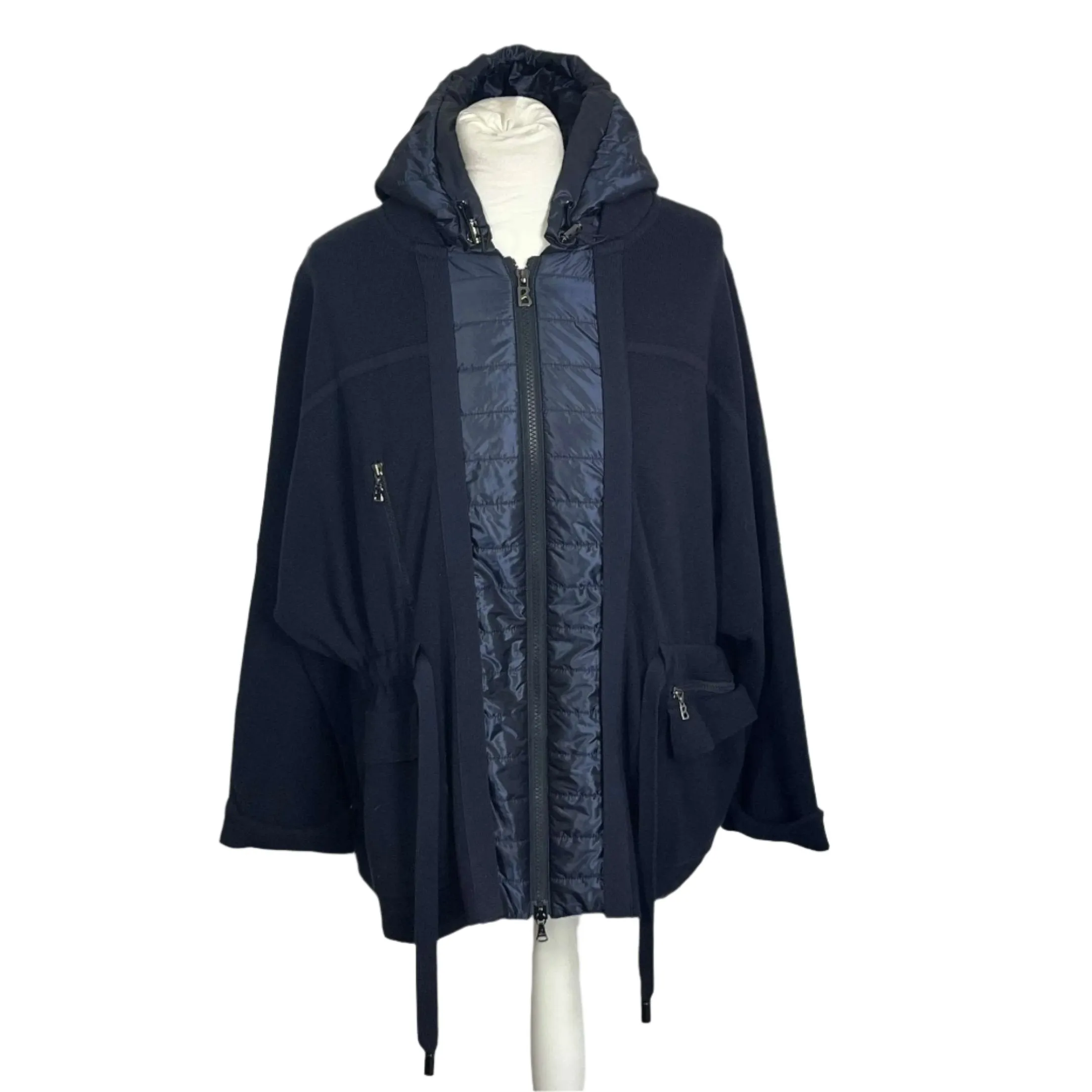 Bogner Brand New Navy Wool Knit & Quilted Jacket M/L