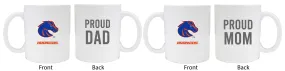 Boise State Broncos Proud Mom And Dad White Ceramic Coffee Mug 2 pack (White)