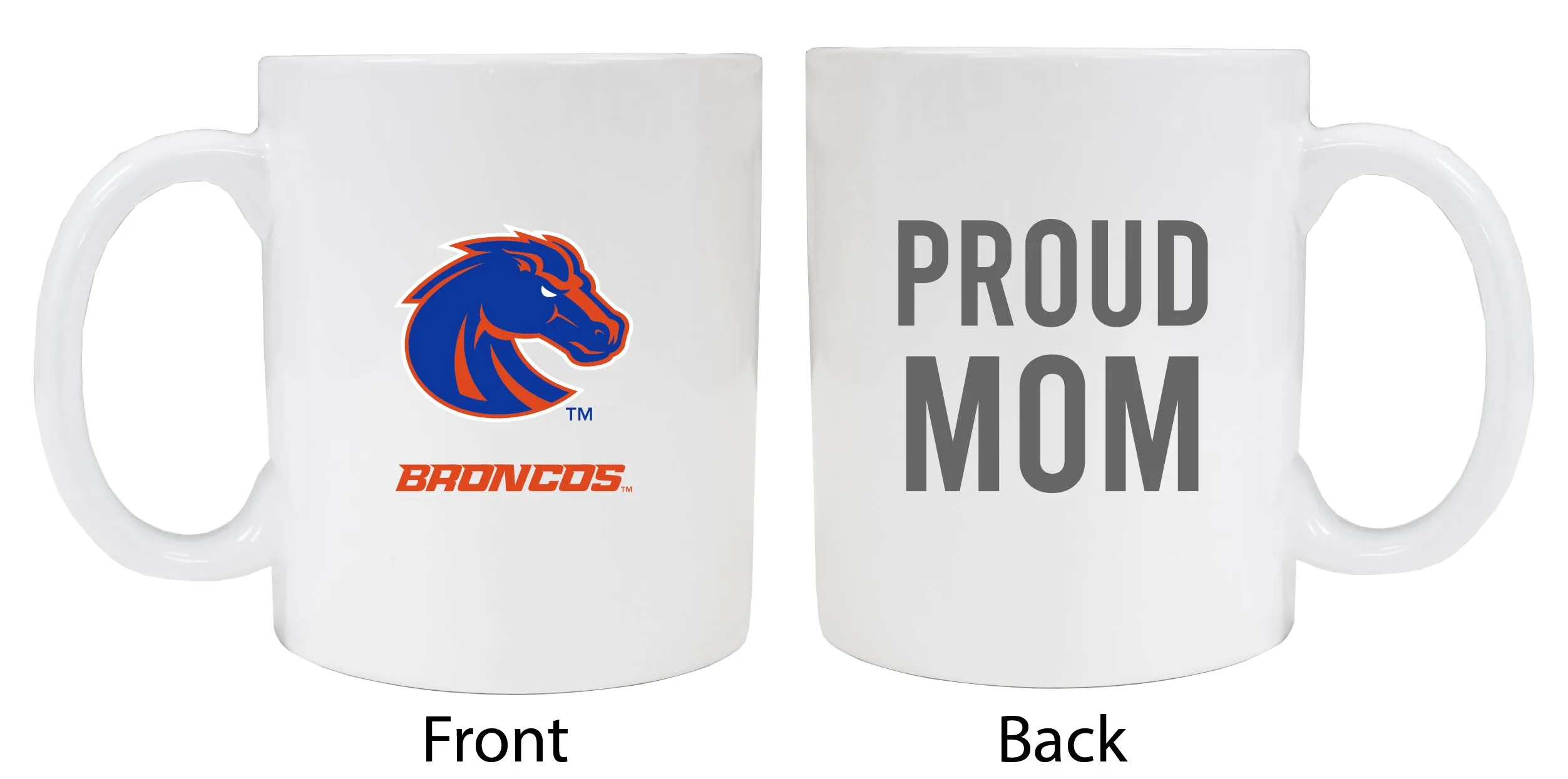 Boise State Broncos Proud Mom White Ceramic Coffee Mug - White (2 Pack)