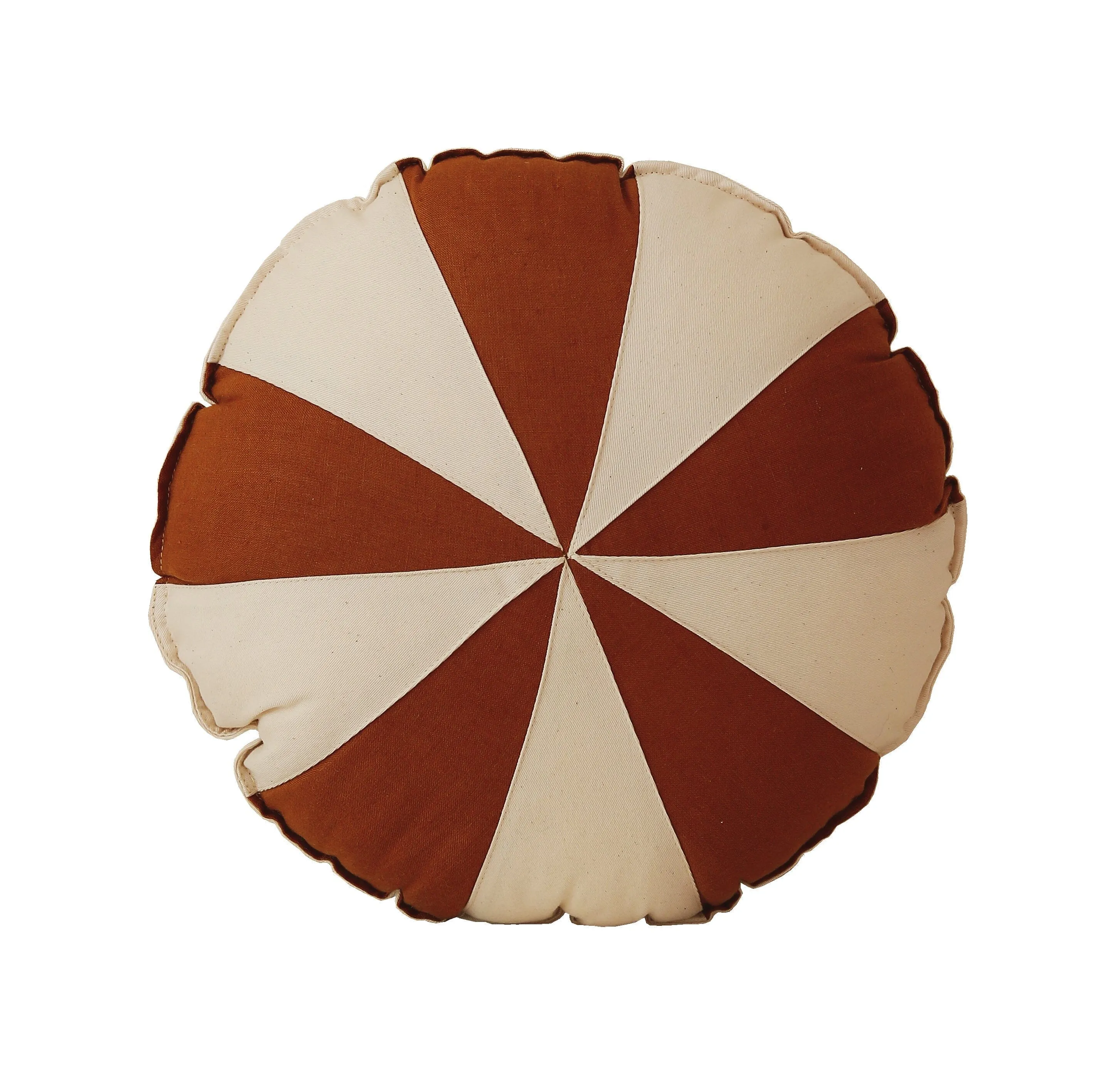 Caramel Circus Round Patchwork Pillow