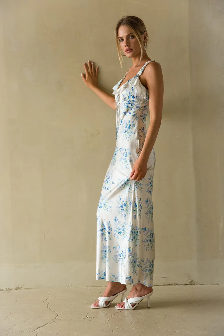 Cordelia Ruffle Floral Maxi Dress