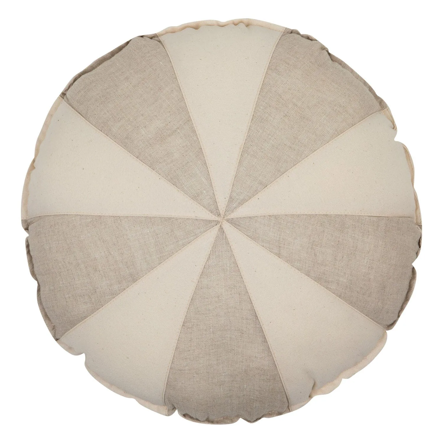 Cream Circus Round Patchwork Pillow