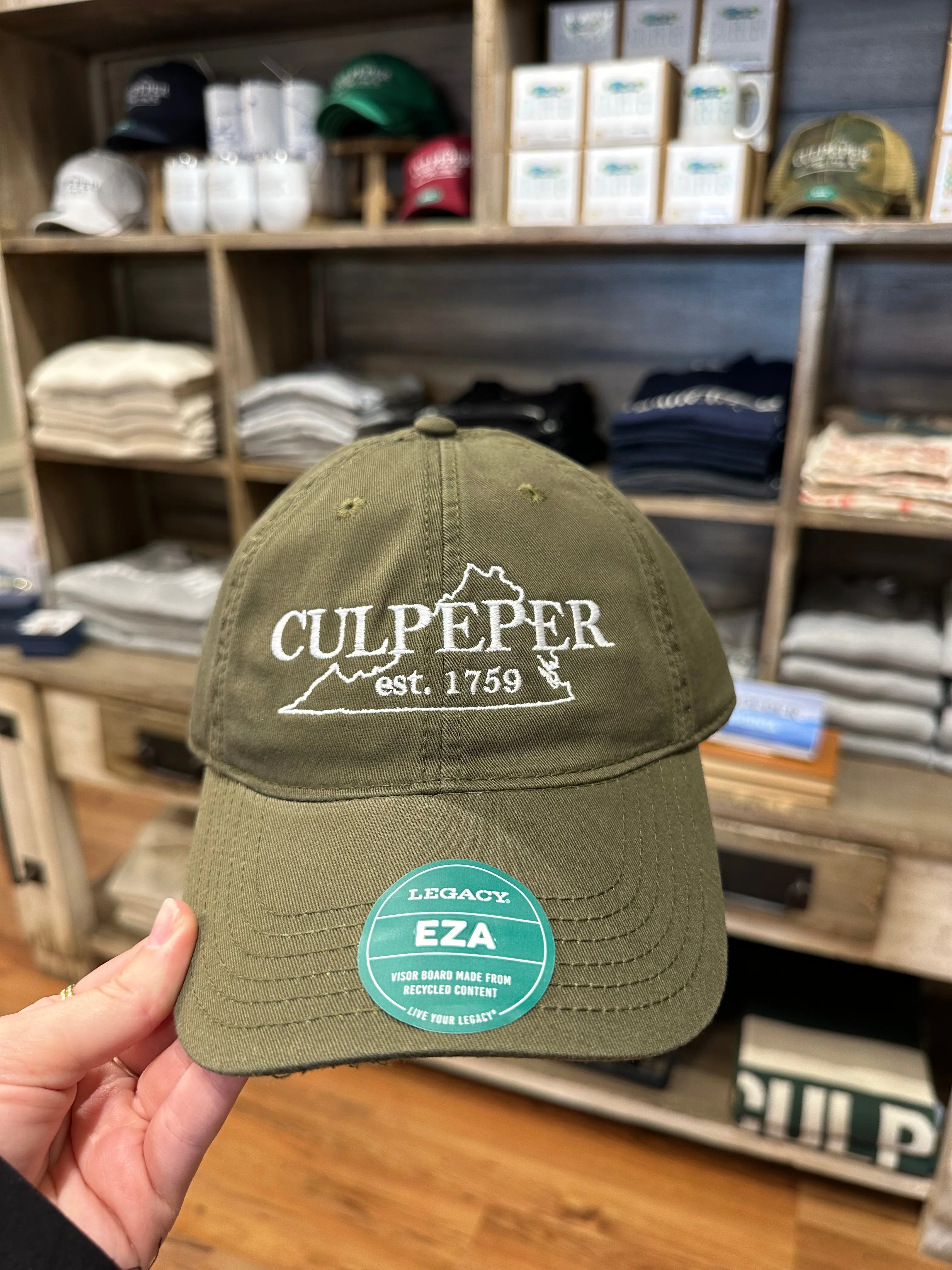 Culpeper Varsity Hat in Dark Olive