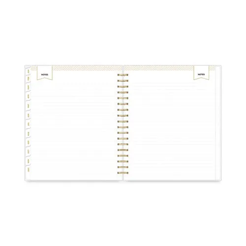 Day Designer Daily/monthly Frosted Planner, Rugby Stripe Artwork, 10 X 8, Black/white Cover, 12-month (july-june): 2023-2024