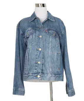 DCAL Denim Jacket w/ Hermes Scarf Lining sz 8