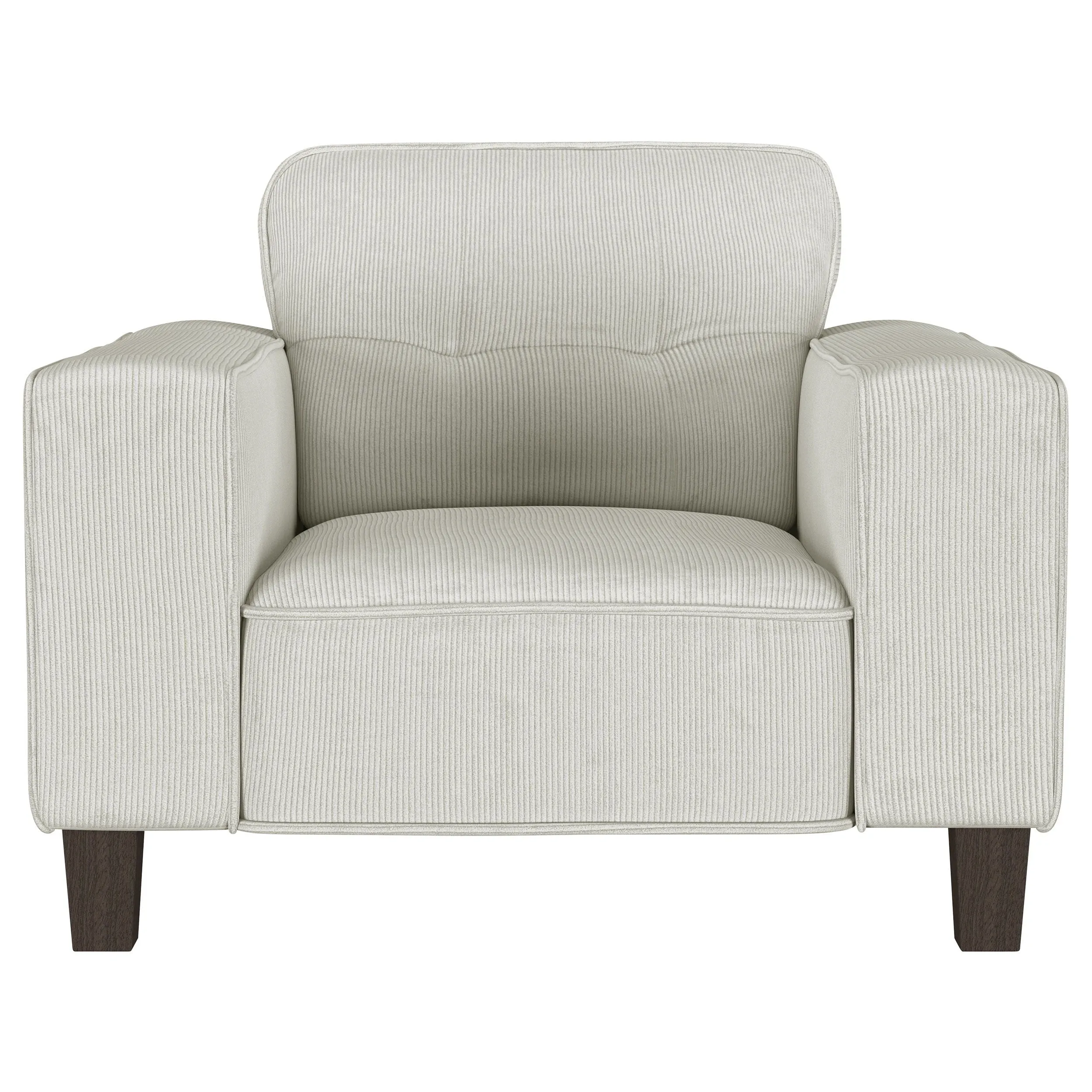 Deerhurst - Upholstered Track Arm Tufted Accent Chair - Greige